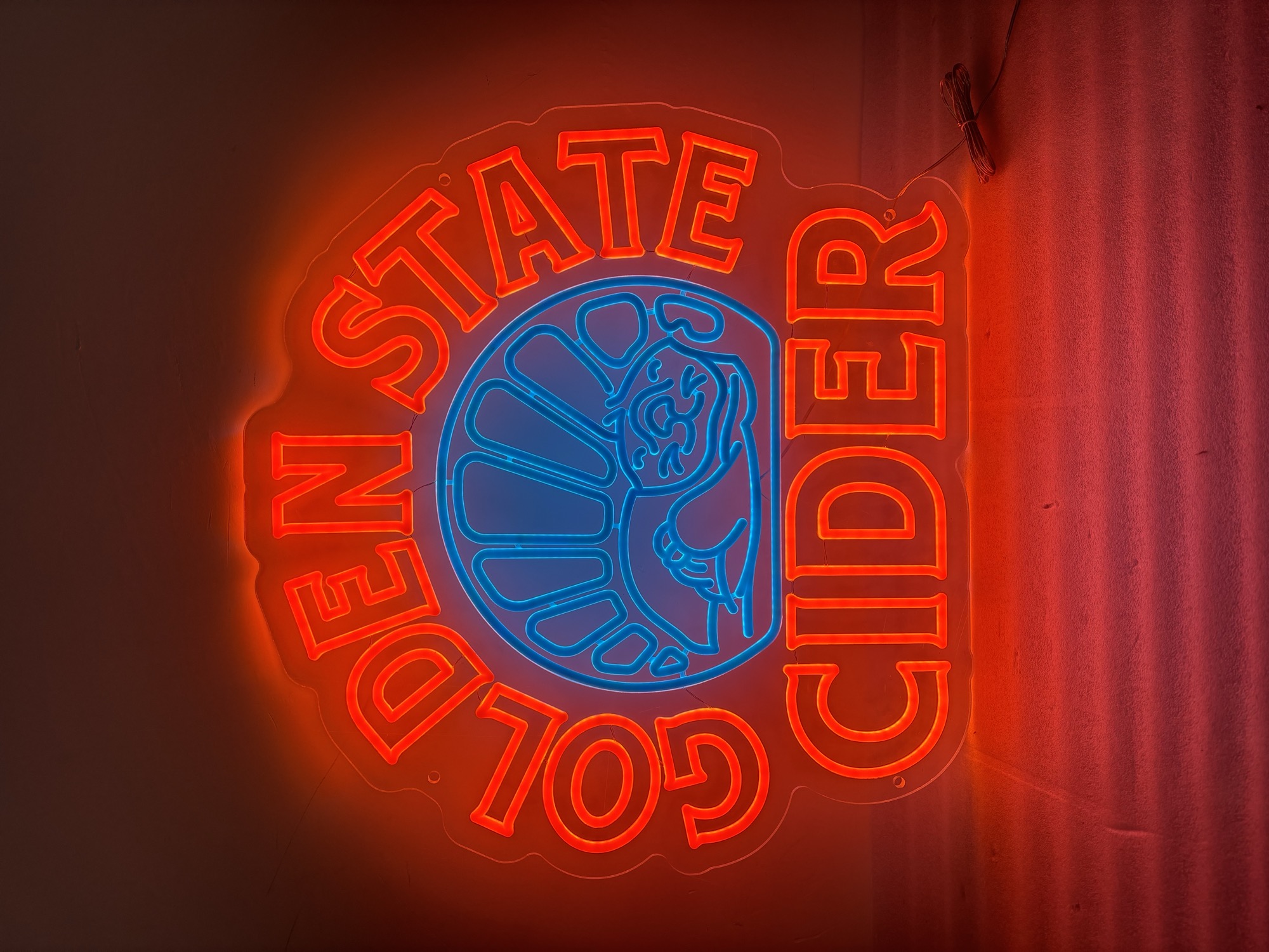 Final Golden State Cider LED neon sign produced by Neon Signs Depot